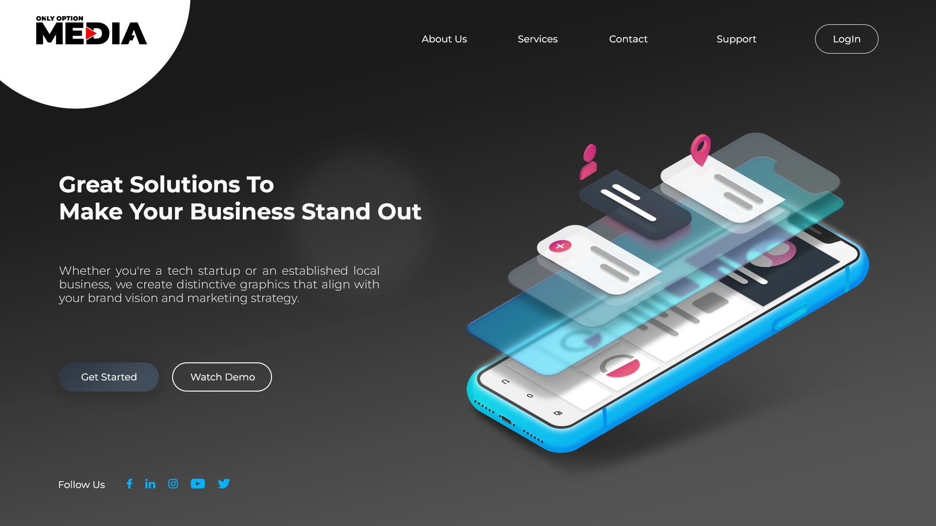 demo web page screen shot