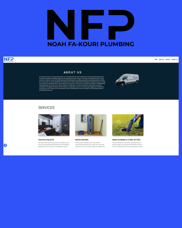 Noah Fakouri Plumbing website screenshot