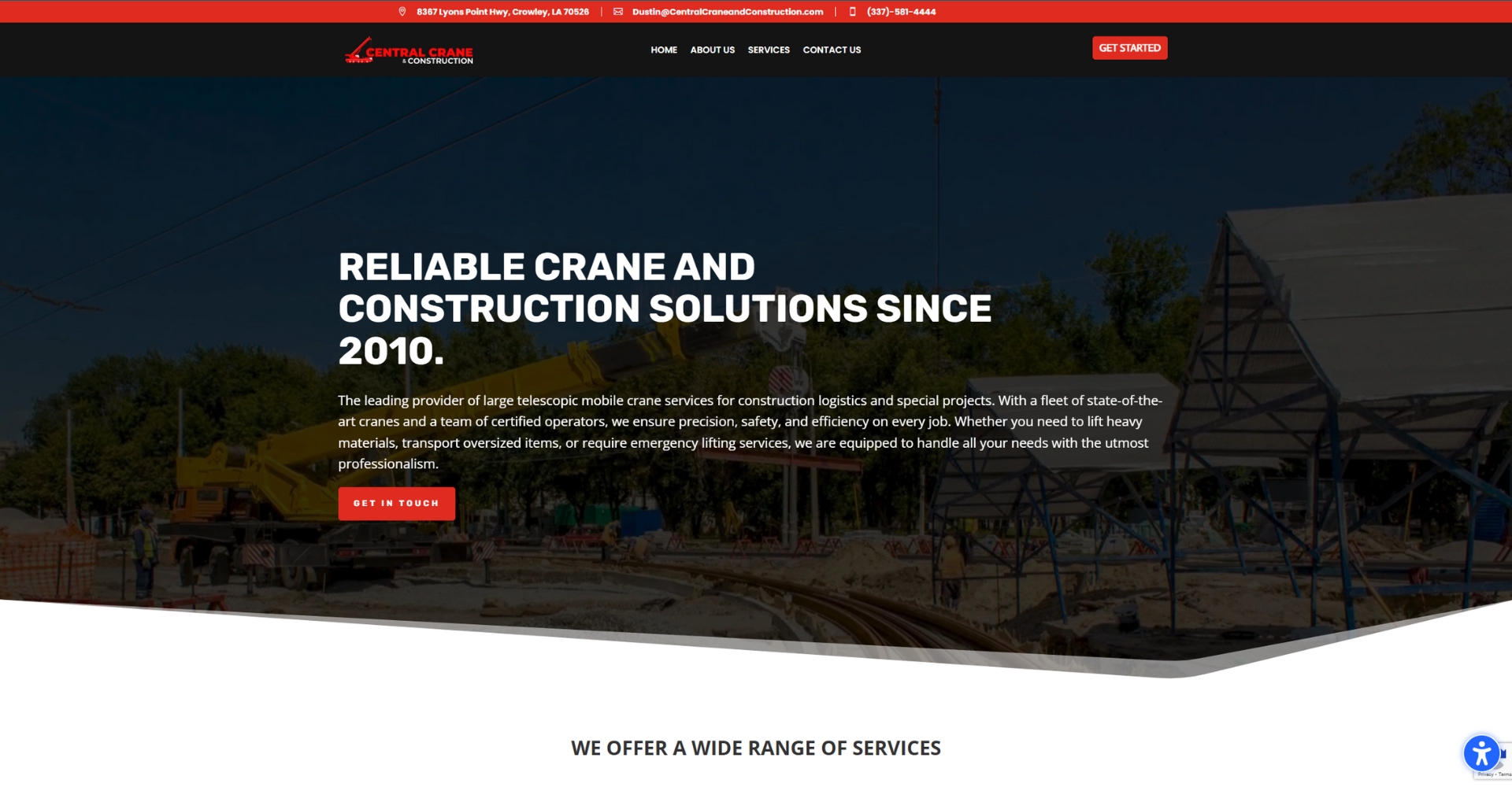 Central Crane & Construction Website