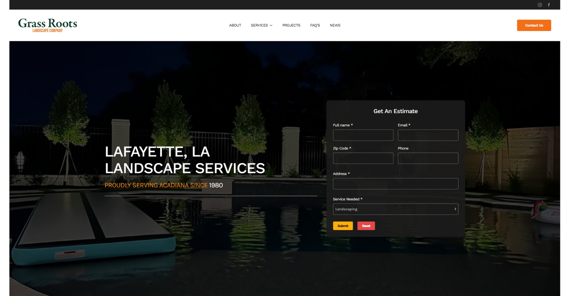 Grassroots Landscape Website