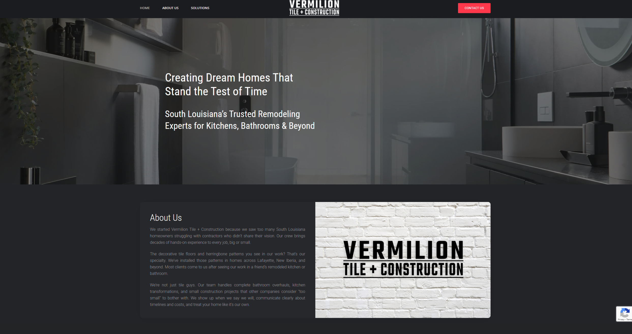 VTC Homes website screenshot